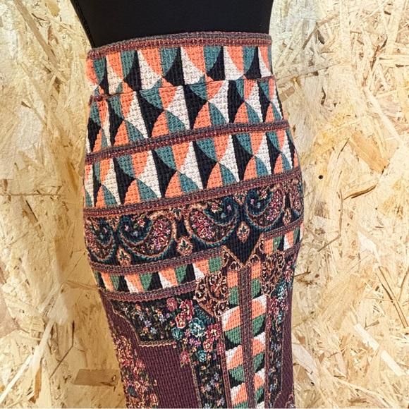 Farm Rio for Anthropologie Maxi Skirt XS S Boho Geometric Tribal Print - Picture 9 of 13